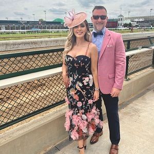 Marchesa Notte Embroidered, Tulle Dress